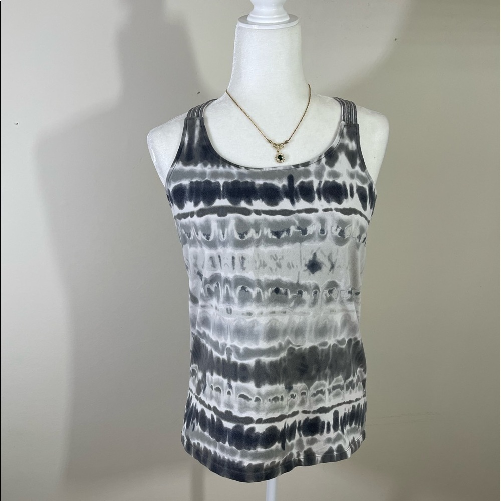 Calvin Klein sz XL athleisure style top gray tie dye design A tank style